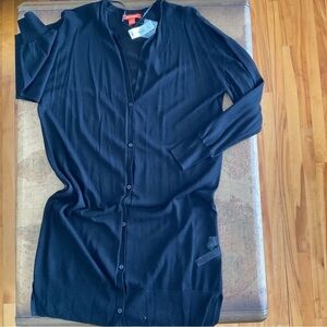 Joe Fresh NWT Long button down vest black